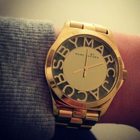 Marc Jacobs Henry Transparent Gold Dial Gold Steel Strap Watch for Women - MBM3206 Buy Now By Marc Jacobs