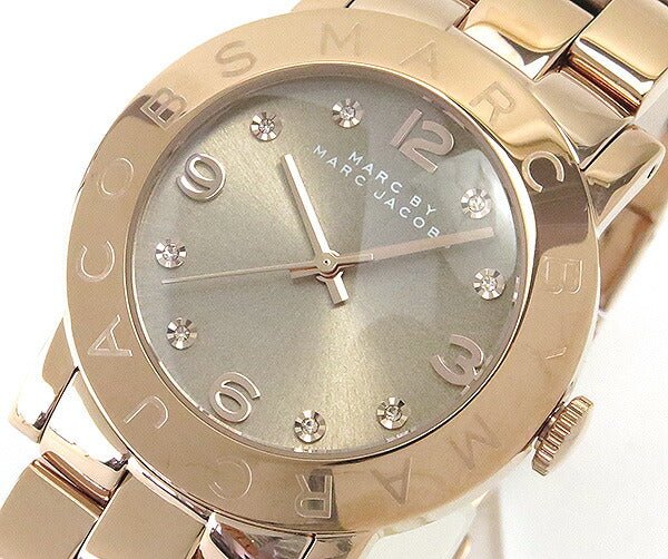 Marc Jacobs Amy Glitz Brown Dial Rose Gold Steel Strap Watch for Women - MBM3221 Buy Now By Marc Jacobs