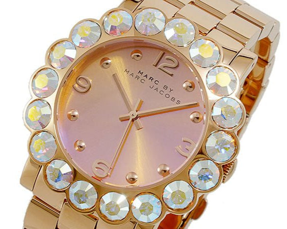 Marc Jacobs Amy Rose Gold Dial Rose Gold Steel Strap Watch for Women - MBM3223 Buy Now By Marc Jacobs