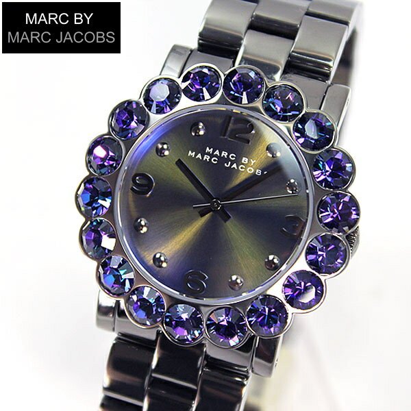 Marc Jacobs Amy Purple Dial Black Steel Strap Watch for Women - MBM3224 Buy Now By Marc Jacobs