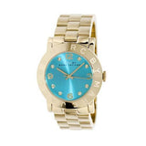 Marc Jacobs Amy Dinky Blue Dial Gold Steel Strap Watch for Women - MBM3229 Buy Now By Marc Jacobs