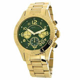 Marc Jacobs Rock Chronograph Green Dial Gold Steel Strap Watch for Women - MBM3252 Buy Now By Marc Jacobs