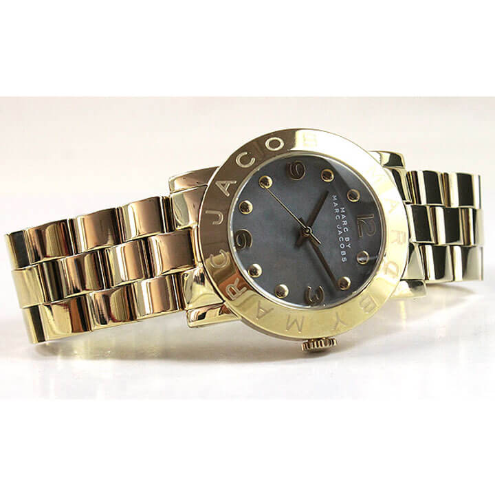 Marc Jacobs Amy Black Dial Gold Steel Strap Watch for Women - MBM3336 Buy Now By Marc Jacobs