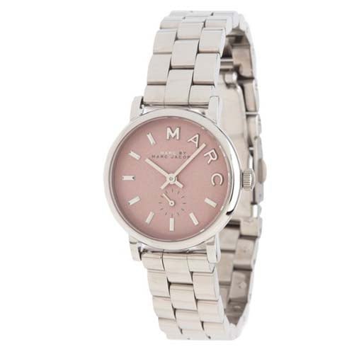 Marc Jacobs Baker Pink Dial Silver Steel Strap Watch for Women - MBM3283 Buy Now By Marc Jacobs