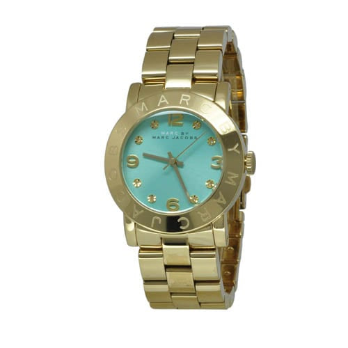 Marc Jacobs Amy Blue Dial Gold Steel Strap Watch for Women - MBM3301 Buy Now By Marc Jacobs