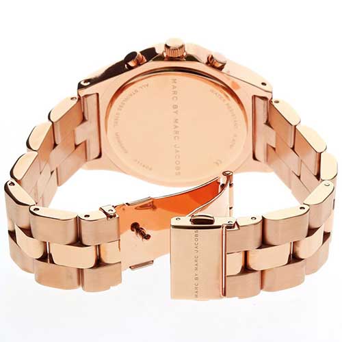 Marc Jacobs Blade Chronograph Brown Dial Rose Gold Steel Strap Watch for Women - MBM3308 Buy Now By Marc Jacobs