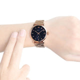 Marc Jacobs Baker Blue Dial Rose Gold Steel Strap Watch for Women - MBM3330 Buy Now By Marc Jacobs