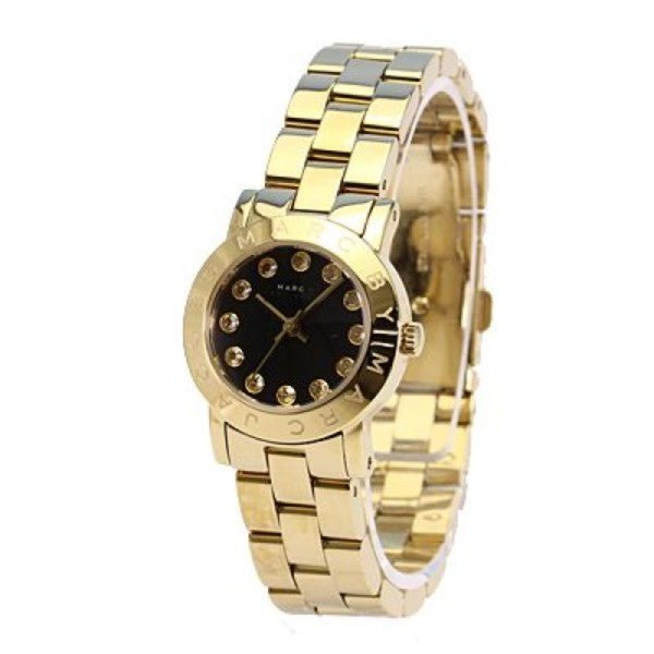 Marc Jacobs Amy Black Dial Gold Steel Strap Watch for Women - MBM3336 Buy Now By Marc Jacobs