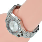Marc Jacobs Henry Transparent Silver Dial Silver Steel Strap Watch for Women - MBM3337 Buy Now By Marc Jacobs