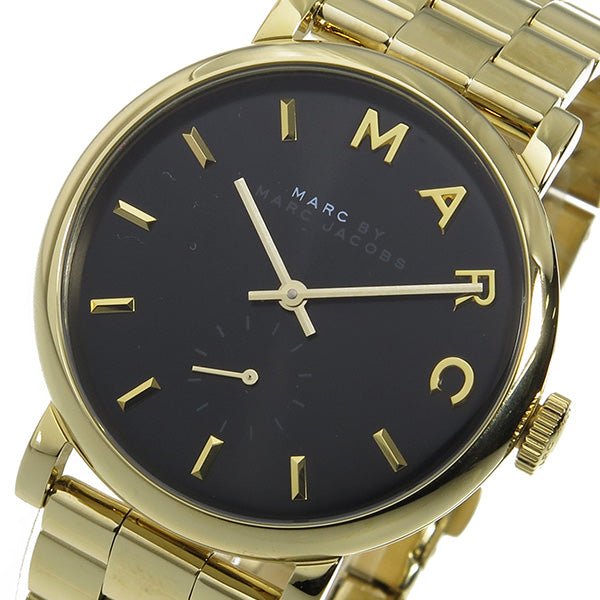 Marc Jacobs Baker Black Dial Gold Steel Strap Watch for Women - MBM3355 Buy Now By Marc Jacobs