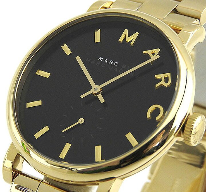Marc Jacobs Baker Black Dial Gold Steel Strap Watch for Women - MBM3355 Buy Now By Marc Jacobs