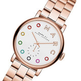 Marc Jacobs Baker Dexter White Dial Rose Gold Steel Strap Watch for Women - MBM3443 Buy Now By Marc Jacobs