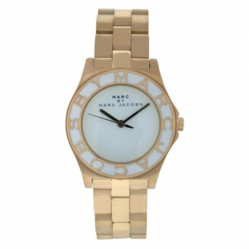 Marc Jacobs Blade White Dial Gold Steel Strap Watch for Women - MBM3050 Buy Now By Marc Jacobs