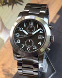 Marc Jacobs Larry Chronograph Black Dial Gunmetal Grey Steel Strap Watch for Men - MBM5031 Buy Now By Marc Jacobs