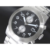 Marc Jacobs Larry Chronograph Black Dial Silver Steel Strap Watch for Men - MBM5050 Buy Now By Marc Jacobs