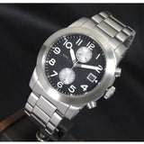 Marc Jacobs Larry Chronograph Black Dial Silver Steel Strap Watch for Men - MBM5050 Buy Now By Marc Jacobs