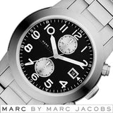 Marc Jacobs Larry Chronograph Black Dial Silver Steel Strap Watch for Men - MBM5050 Buy Now By Marc Jacobs