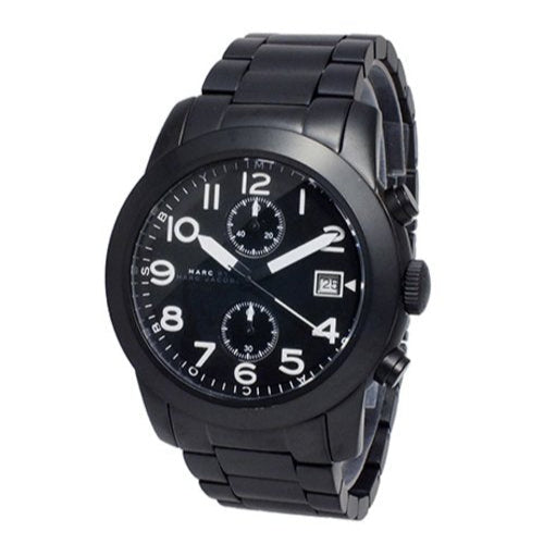Marc Jacobs Larry Chronograph Black Dial Black Steel Strap Watch for Men - MBM5052 Buy Now By Marc Jacobs