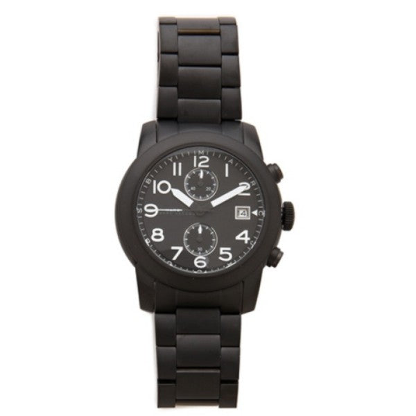 Marc Jacobs Larry Chronograph Black Dial Black Steel Strap Watch for Men - MBM5052 Buy Now By Marc Jacobs