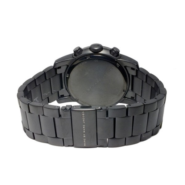 Marc Jacobs Larry Chronograph Black Dial Black Steel Strap Watch for Men - MBM5052 Buy Now By Marc Jacobs