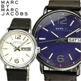 Marc Jacobs Fergus White Dial Black Leather Strap Watch for Men - MBM5076 Buy Now By Marc Jacobs