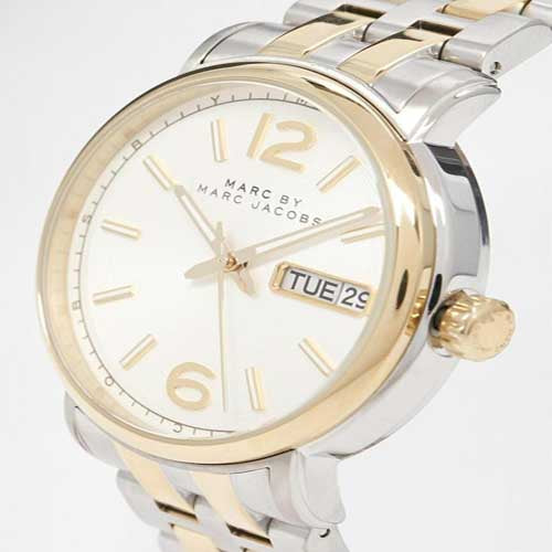Marc Jacobs Fergus Silver Dial Two Tone Steel Strap Watch for Women - MBM3426 Buy Now By Marc Jacobs