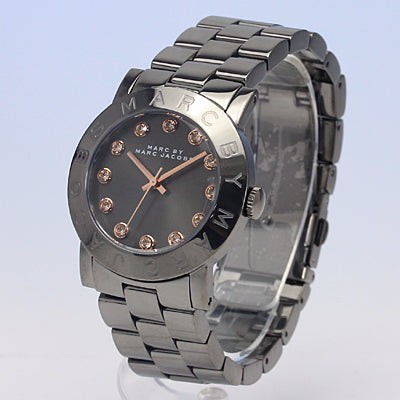 Marc Jacobs Rock Crystal Grey Dial Grey Steel Strap Watch for Women - MBM8596 Buy Now By Marc Jacobs