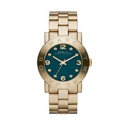 Marc Jacobs Amy Green Dial Gold Steel Strap Watch for Women - MBM8619 Buy Now By Marc Jacobs