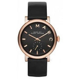 Marc Jacobs Baker Black Dial Black Leather Strap Watch for Women - MBM8633 Buy Now By Marc Jacobs