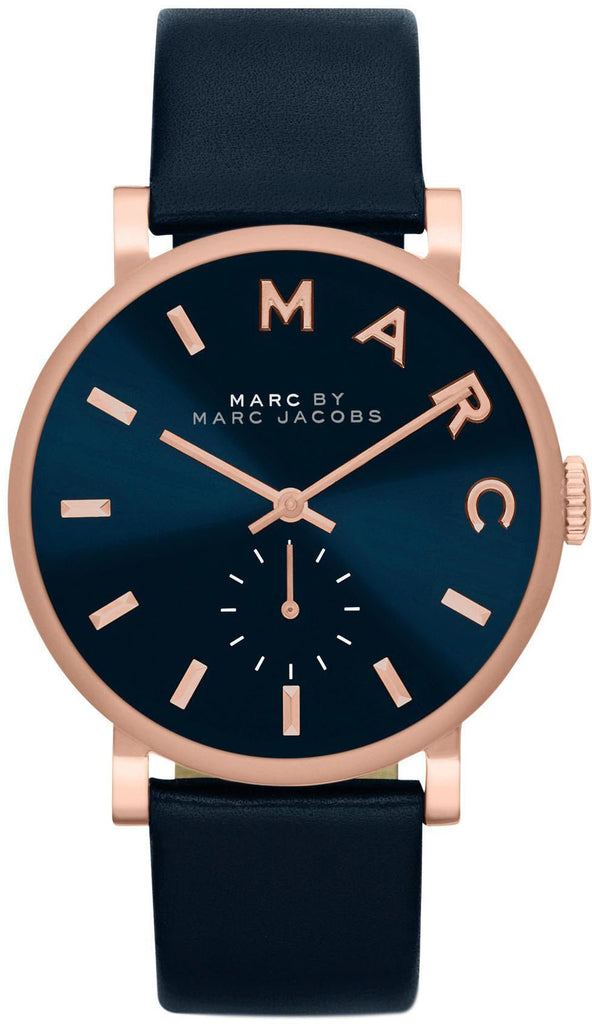 Marc Jacobs Baker Navy Blue Dial Navy Blue Leather Strap Watch for Women - MBM1329 Buy Now By Marc Jacobs