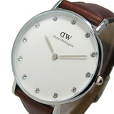 Daniel Wellington Classy St Mawes White Dial Brown Leather Strap Watch For Women - DW00100079 Buy Now By Daniel Wellington