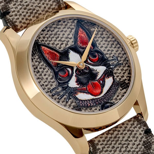 Gucci G-Timeless Brown Dial Brown Leather Strap Unisex Watch - YA1264057 Buy Now By Gucci