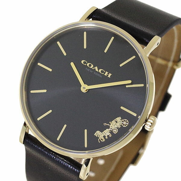 Coach Perry Black Dial Black Leather Strap Watch for Women - 14503333 Buy Now By Coach