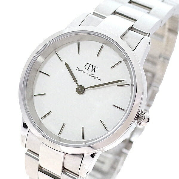 Daniel Wellington Iconic Link White Dial Silver Steel Strap Watch For Women - DW00100205 Buy Now By Daniel Wellington