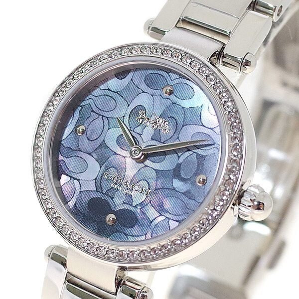 Coach Park Mother of Pearl Blue Dial Silver Steel Strap Watch for Women - 14503224 Buy Now By Coach