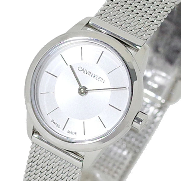 Calvin Klein Minimal White Dial Silver Mesh Bracelet Watch for Women - K3M23126 Buy Now By Calvin Klein
