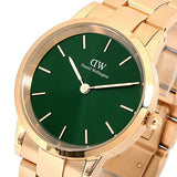 Daniel Wellington Iconic Link Emerald Green Dial Rose Gold Steel Strap Watch For Women - DW00100419 Buy Now By Daniel Wellington
