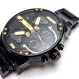 Diesel Mr. Daddy 2.0 Chronograph Black Dial Black Steel Strap Watch For Men - DZ7435 Buy Now By Diesel