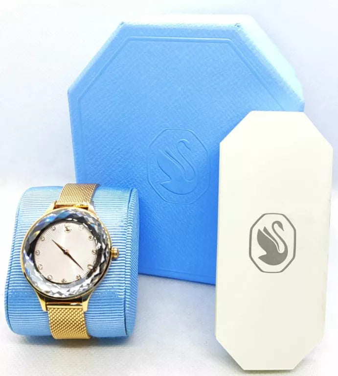 Swarovski Octea Nova Silver Dial Rose Gold Mesh Strap Watch for Women - 5650011 Buy Now By Swarovski