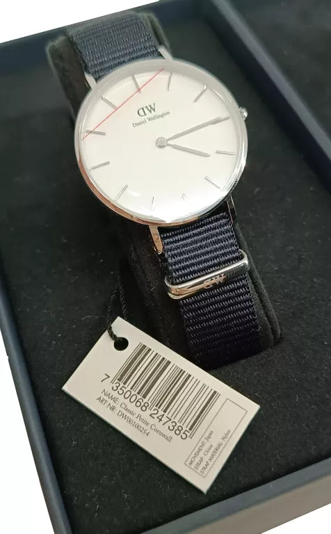Daniel Wellington Classic Petite Cornwall White Dial Black NATO Strap Watch For Women - DW00100254 Buy Now By Daniel Wellington