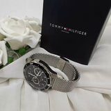 Tommy Hilfiger Jordan Chronograph Black Dial Silver Mesh Strap Watch For Men - 1792092 Buy Now By Tommy Hilfiger