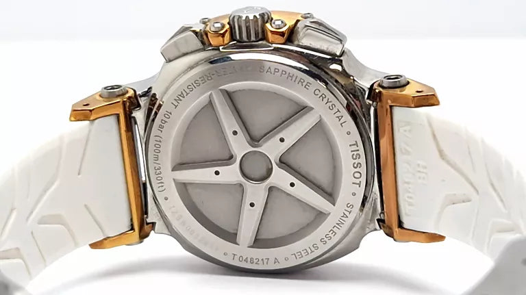 Tissot T Race Chronograph White Dial White Rubber Strap Watch for Women - T048.217.27.017.00 Buy Now By Tissot