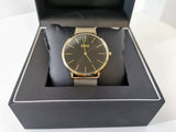 Hugo Boss Horizon Quartz Black Dial Gold Mesh Bracelet Watch For Men - HB1513735 Buy Now By Hugo Boss