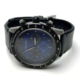 Emporio Armani Mario Chronograph Blue Dial Black Leather Strap Watch For Men - AR11522 Buy Now By Emporio Armani