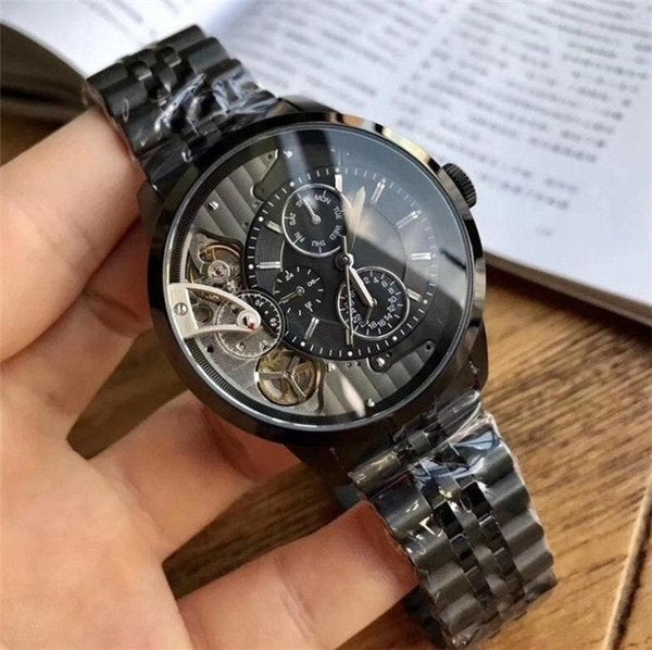 Fossil Townsman Mechanical Black Dial Black Steel Strap Watch for Men - ME1136 Buy Now By Fossil