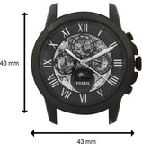 Fossil Grant Automatic Black Dial Black Leather Strap Watch for Men - ME3028 Buy Now By Fossil