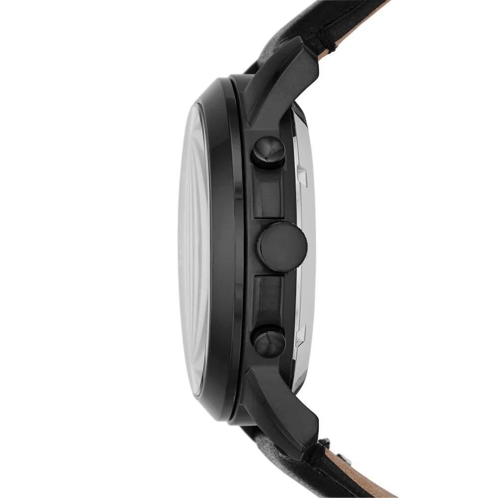 Fossil Grant Automatic Black Dial Black Leather Strap Watch for Men - ME3028 Buy Now By Fossil