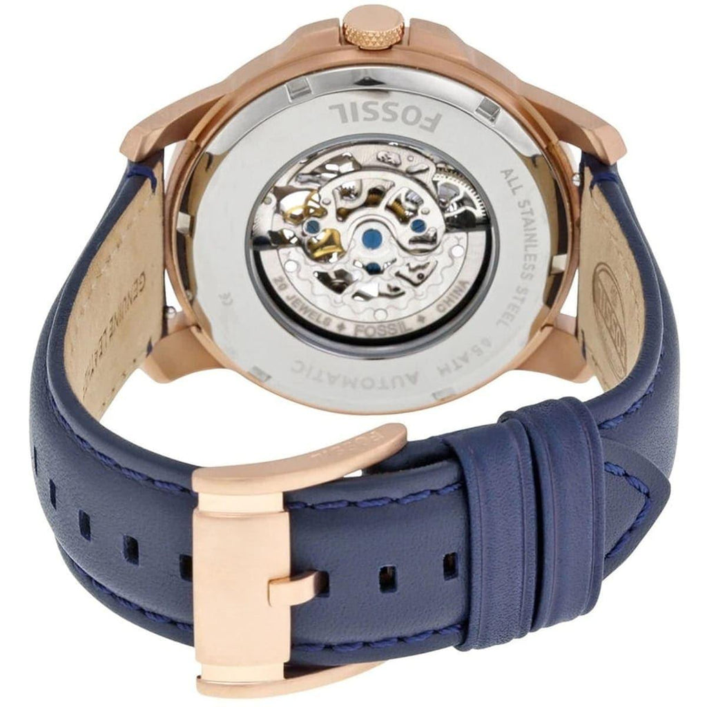 Fossil Grant Mechanical Blue Dial Blue Leather Strap Watch for Men - ME3054 Buy Now By Fossil