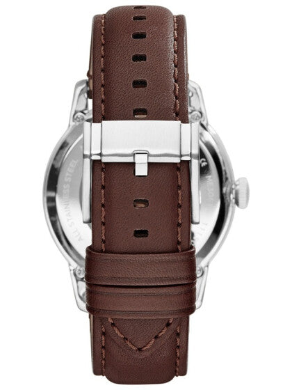 Fossil Townsman Automatic White Dial Brown Leather Strap Watch for Men - ME3064 Buy Now By Fossil