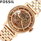 Fossil Boyfriend Automatic Skeleton Rose Gold Dial Rose Gold Steel Strap Watch for Women - ME3065 Buy Now By Fossil